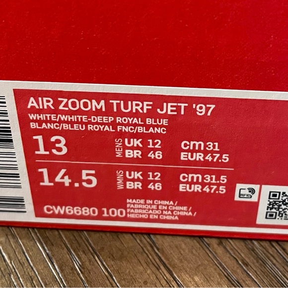 NIB Nike Air Zoom Turf Jet ‘97 Barry Sanders athletic shoes. Retired!! Rare!! - Picture 3 of 6